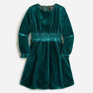 Crew Cuts Smocked Velvet Dress